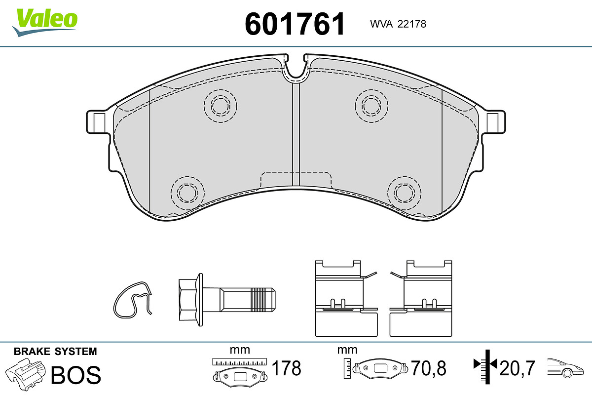 BRAKE PADS MAN TGE VW CRAFTER 2016 FR